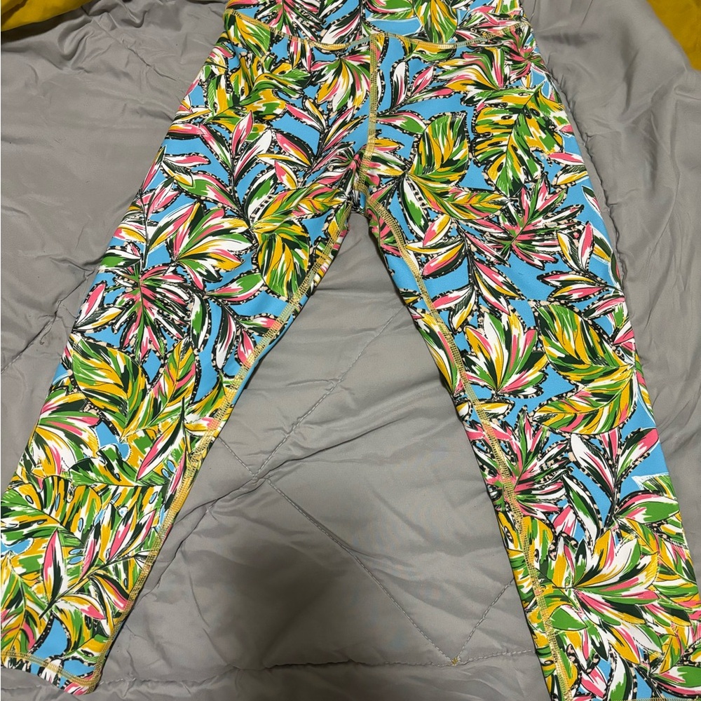 Colorful Leaf Print Leggings